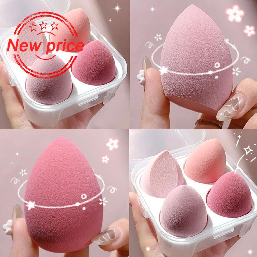 ไข่ความงามพร้อมกล่องน้ําหนักเบา Soft Uniform Fit ฟองน้ําเครื่องสําอาง Foundation Make-up Tool J3p0