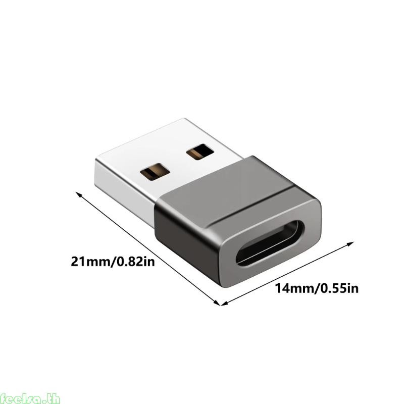 รู้สึกว่าอะแดปเตอร์แปลง USB เป็น Type C OTG สําหรับสมาร์ทโฟนแท็บเล็ตพร้อมรองรับ โปรโตคอลชาร์จเร็ว 6A