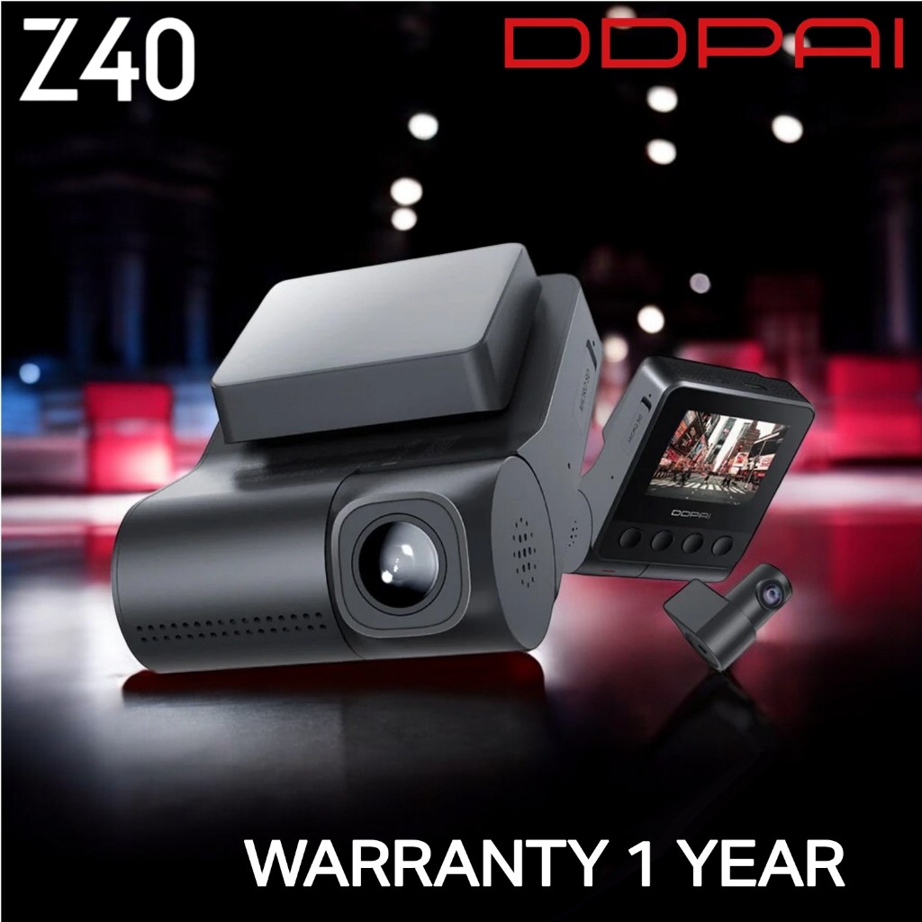 กล้องติดรถยนต์ DDPAI Z40 Dual GPS หน้า-หลัง 3K 1944P คมชัดสูงสุด 5MP พร้อมระบบติดตาม GPS