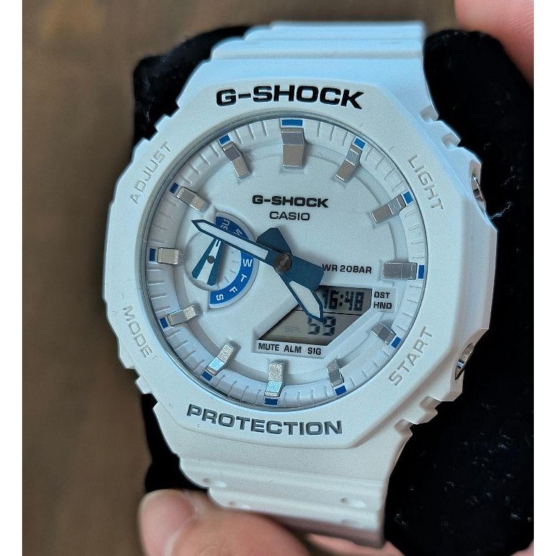 Casio G-Shock Watch HIDDEN GLOW SERIES GA-2100HDS-7AJF  White  Eco-Friendly Materials.
