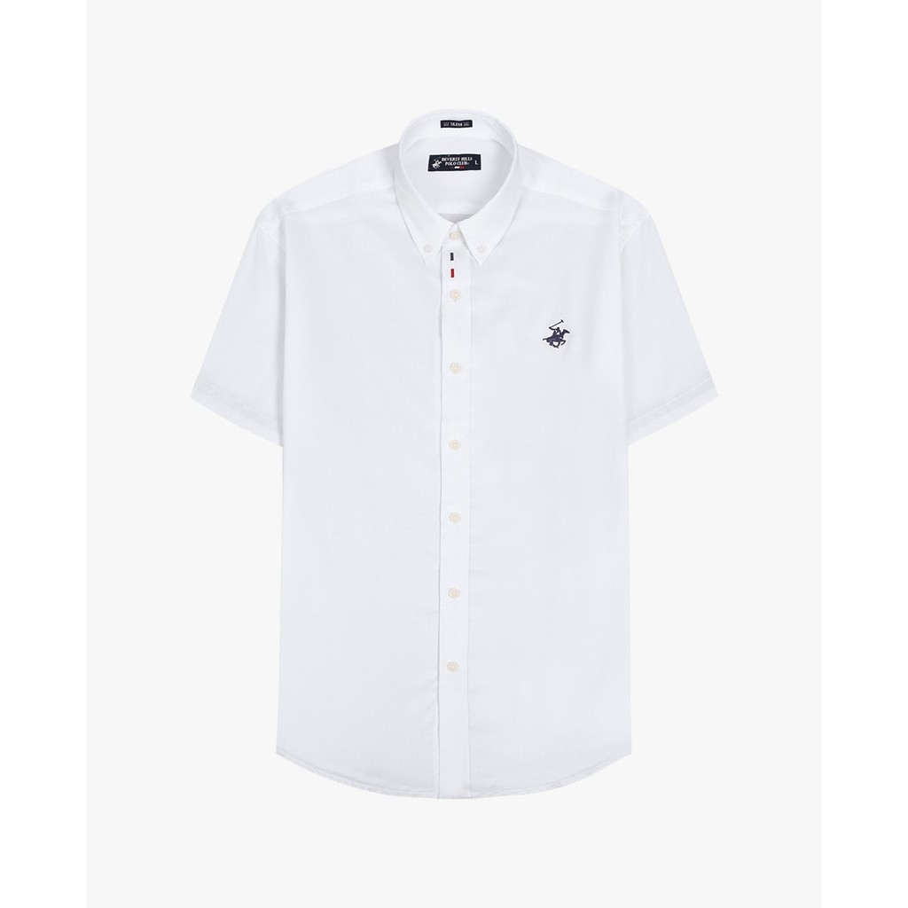 BEVERLY HILLS POLO CLUB - เสื้อเชิ้ตผู้ชายคอปกเปิดแขนสั้นอ่อนเยาว์ CMSSW23TL002-KMS
