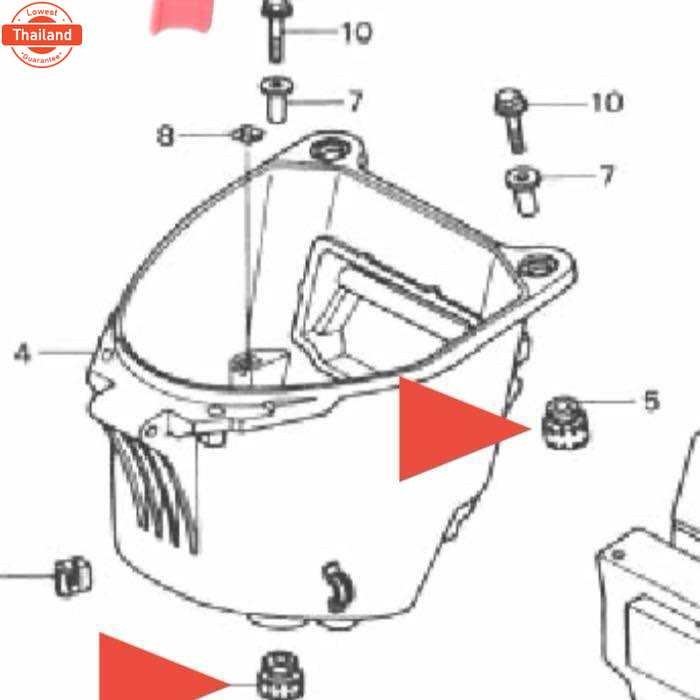 81253-KPH-900 ได้4tตัวยางรองกล่อง UBOX/ยางรองกล่องเก็ของอเนกประสงค์ มอเตอร์ไซค์ W-125R,S,i ังลม pric