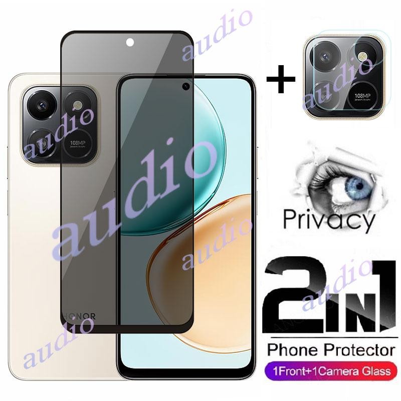 Honor X7d 4G 2in1 หน้าจอส่วนตัวพร้อมฟิล์มเลนส์สําหรับ HONOR X7d HonorX7d 4G 5G ความเป็นส่วนตัวป้องกั