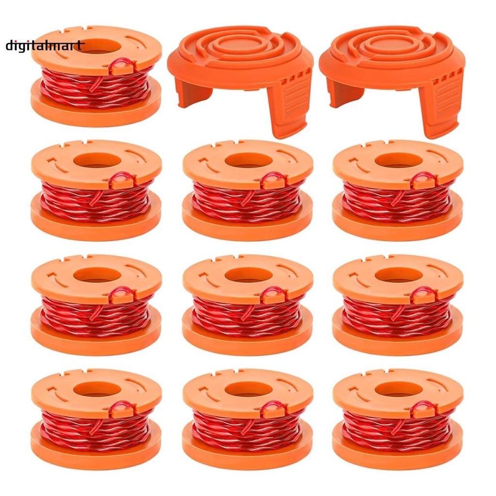 Trimmer Spool Line สําหรับ ,12 Pack WA0010 Edger Spools สําหรับ, Trimmer Line Refills 0.065 นิ้วสําห