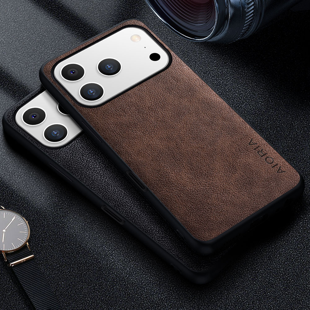 สําหรับ iPhone 17 Pro Max 17e Air Case ทนทานหนัง PU สไตล์ธุรกิจสไตล์ฝาครอบโทรศัพท์เรียบง่ายสําหรับ i