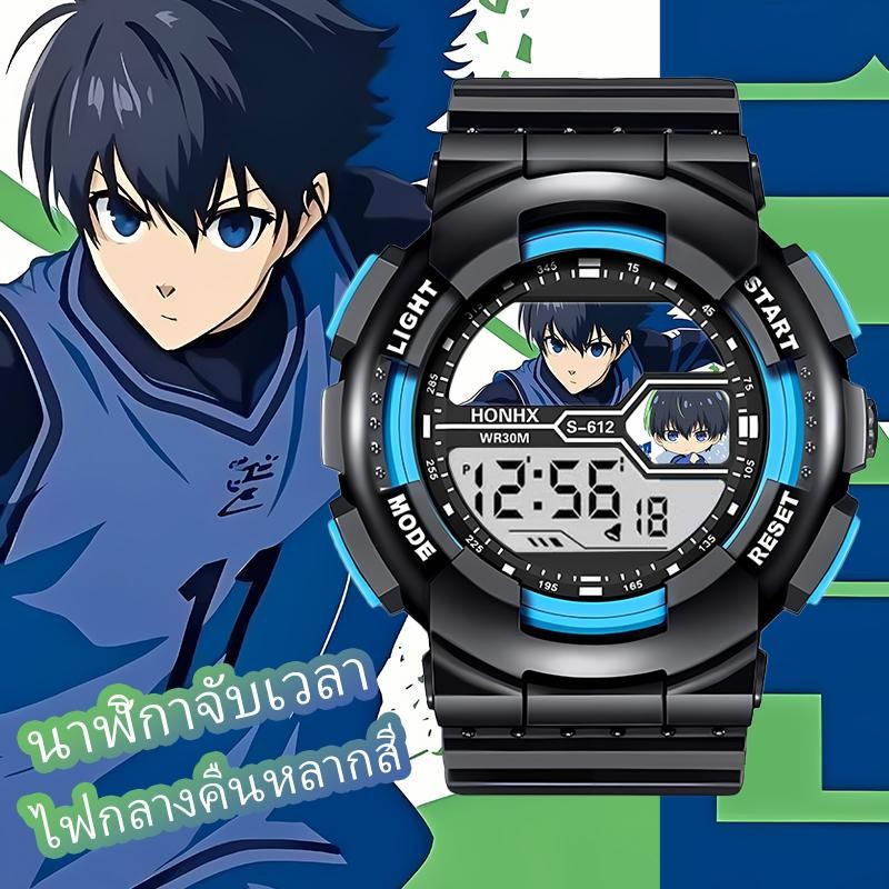 นาฬิกาสปอร์ตอิเล็กทรอนิกส์ สีน้ำเงิน กันน้ำ กันกระแทก สำหรับเด็ก