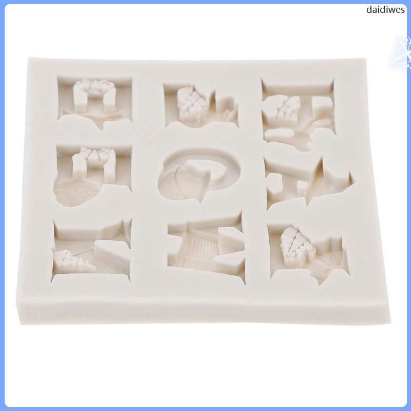 Letter Stencil Molds สําหรับเบเกอรี่ฮาโลวีนช็อกโกแลต Moulds ซิลิโคน Candy Fondant เค้กตกแต่ง daidiwe