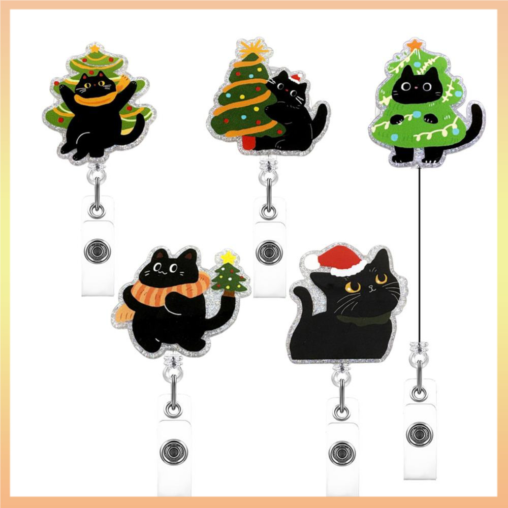Compact Retractable Badge Holder Vibrant พยาบาลชื่อ Tag Holder น้ําหนักเบา Charming สําหรับครูสหายนักเรียนทางการแพทย์