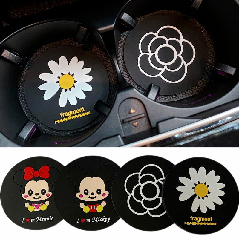 จานรองแก้วการ์ตูน 2 ชิ้น น่ารัก สําหรับเครื่องดื่ม ทําความสะอาดง่าย ราคาถูก Shopee Lazada