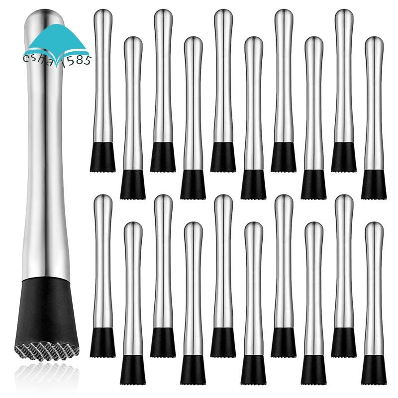 Eshai585Muddle เครื่องมือสําหรับค็อกเทล 20 ชิ้นอุปกรณ์เสริมบาร์สแตนเลส,สําหรับเครื่องดื่ม Ice Crushe