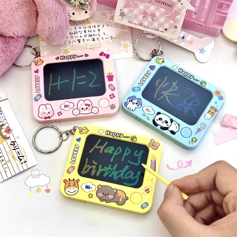 พวงกุญแจ Key Chain กระดานวาดภาพเล็กๆ สามารถวาดรูปได้ พวงกุญแจน่ารัก สไตล์เกาหลี สําหรับผู้หญิง พร้อมส่ง