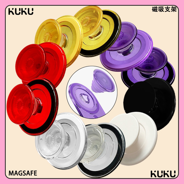 magsafe stand griptok KK Round Papa-2024 Desktop Magnetic Phone Holder All-Match Magsafe Replacement