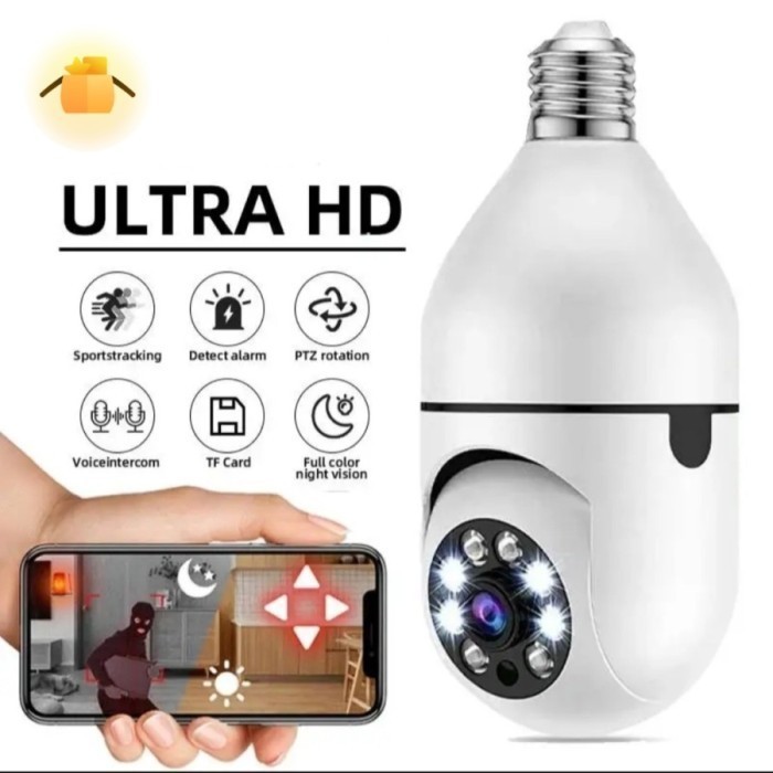 กล้องวงจรปิดหลอดไฟ Wifi IP Camera 360° Panorama – กล้อง IP Wireless HD 1080P