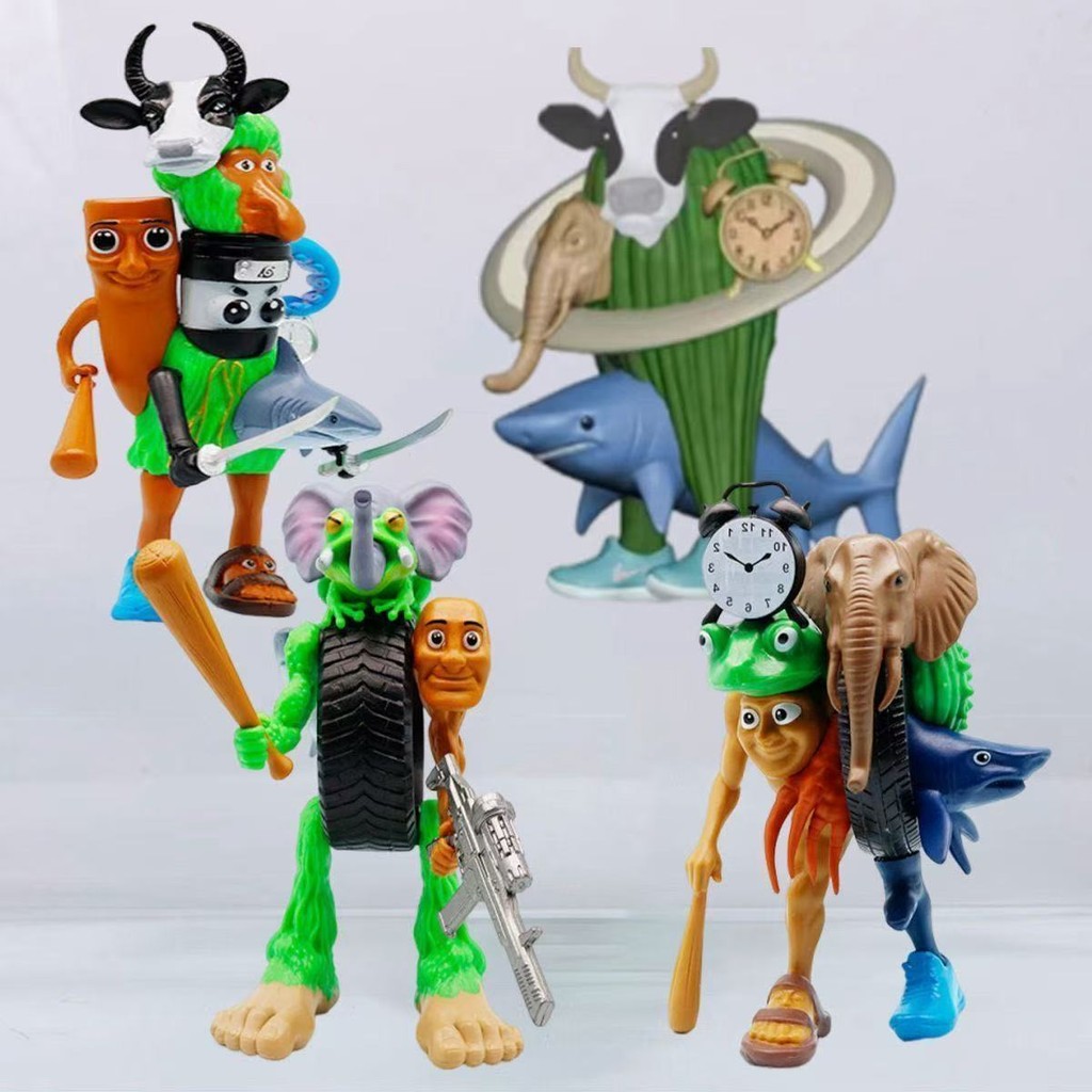 Sutra ไม้ Stick Man Scepter รุ่นช้างล้อ Shark King Fusion รุ่นตลก Monkey King Beast King Man Fusion 