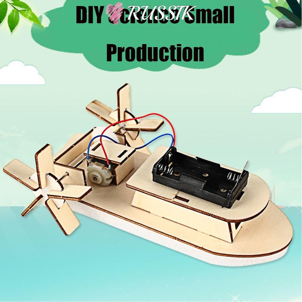 ROUSSIK เรือยอชท์ของเล่นชุดการศึกษา DIY ระบบ STEM ของเล่น