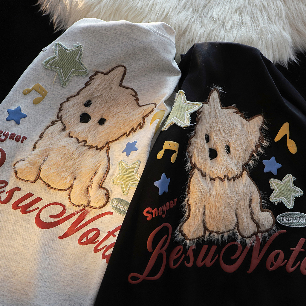 ✨ส่งจากไทย✨ เสื้อยืดคอกลม ลายลูกสุนัขเวสต์ไฮแลนด์ เหมาะสำหรับทั้งชายและหญิง เหมาะกับวัยรุ่น