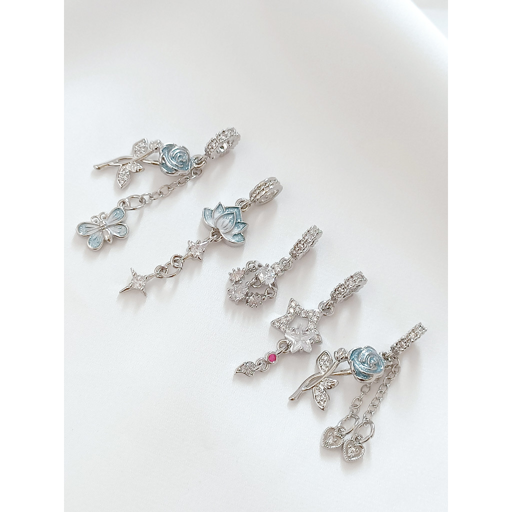 จี้ White Gold Star Rose diy