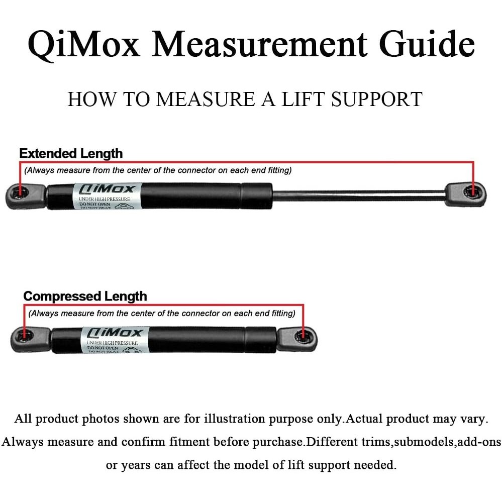 Qty (2) QiMox Hood Struts Lift รองรับแรงกระแทกเข้ากันได้กับ 1997-2006 Ford Expedition 1997-2004 Ford
