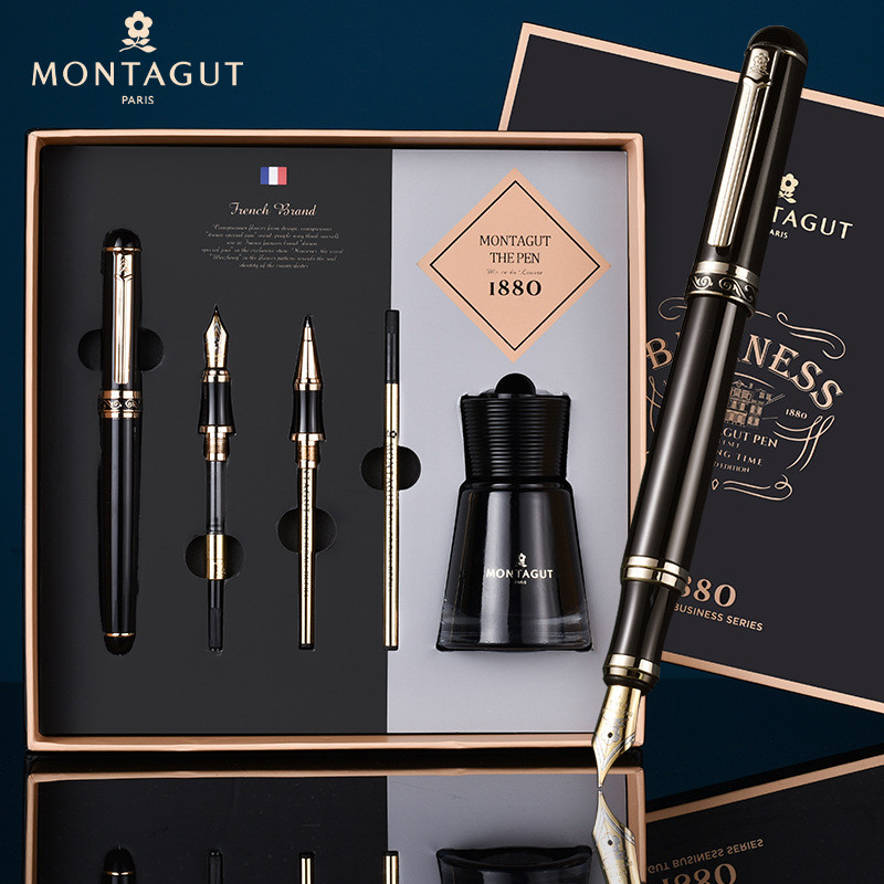 Montagut Fountain ปากกา M2002-1 Versailles สามปากกาชุดผู้ชายผู้หญิงสํานักงานธุรกิจปากกาหมึก Art ปากก