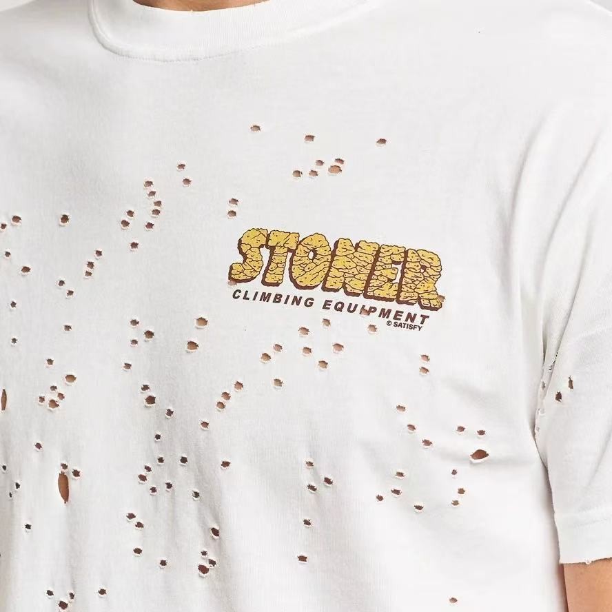 Satisfy เสื้อยืดแขนสั้นย้อนยุค