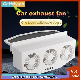 【COD+ Local Delivery】Solar Powered Car Radiator Cooling Fan with 3 Air Outlets Auto Vent Fan Eliminate Peculiar Smell Auto Ventilation Fan for All Cars
