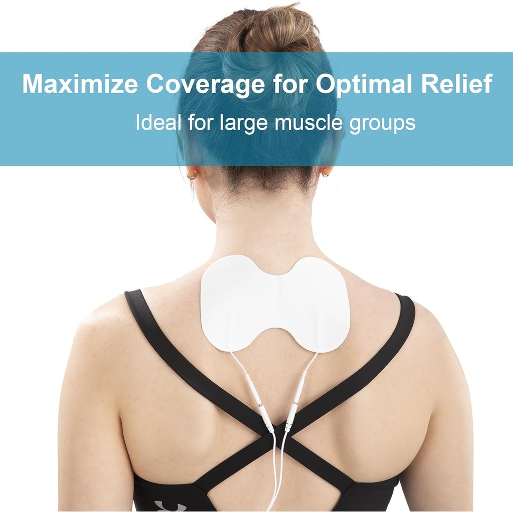 DOMAS TENSE Unit Electrode Pads (XL) - 4x6 นิ้วสําหรับบรรเทาอาการปวดหลัง- เข้ากันได้กับ TENS 7000 แล