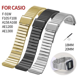 18 มม.20 มม.สายนาฬิกาสแตนเลสสําหรับ Casio F91W F84 F105/108 …