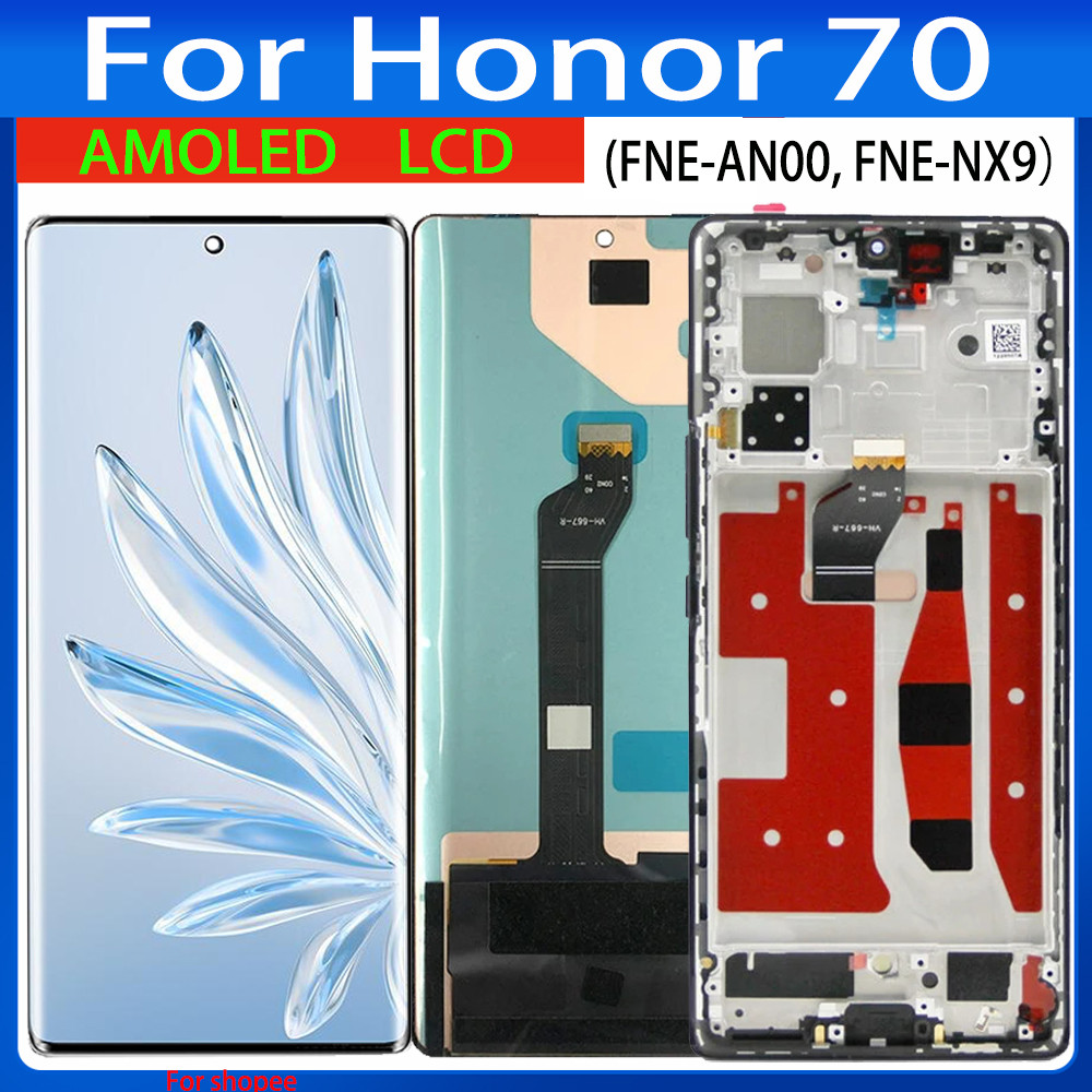 ที่ดีที่สุด AMOLED สําหรับ Honor 70 LCD FNE-AN00 จอแสดงผล LCD Touch Panel Digitizer FNE-NX9 สําหรับ 