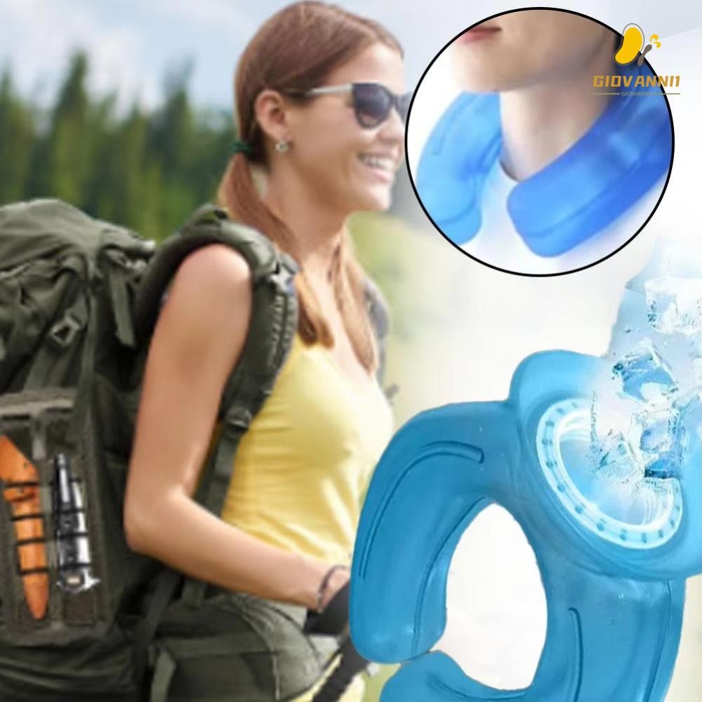 GIOVANNI1 กระเป๋าคอระบายความร้อน Icy รูปตัว U นํากลับมาใช้ใหม่ได้พร้อมฝาปิดกระเป๋าน้ําร้อนคอสนับสนุน