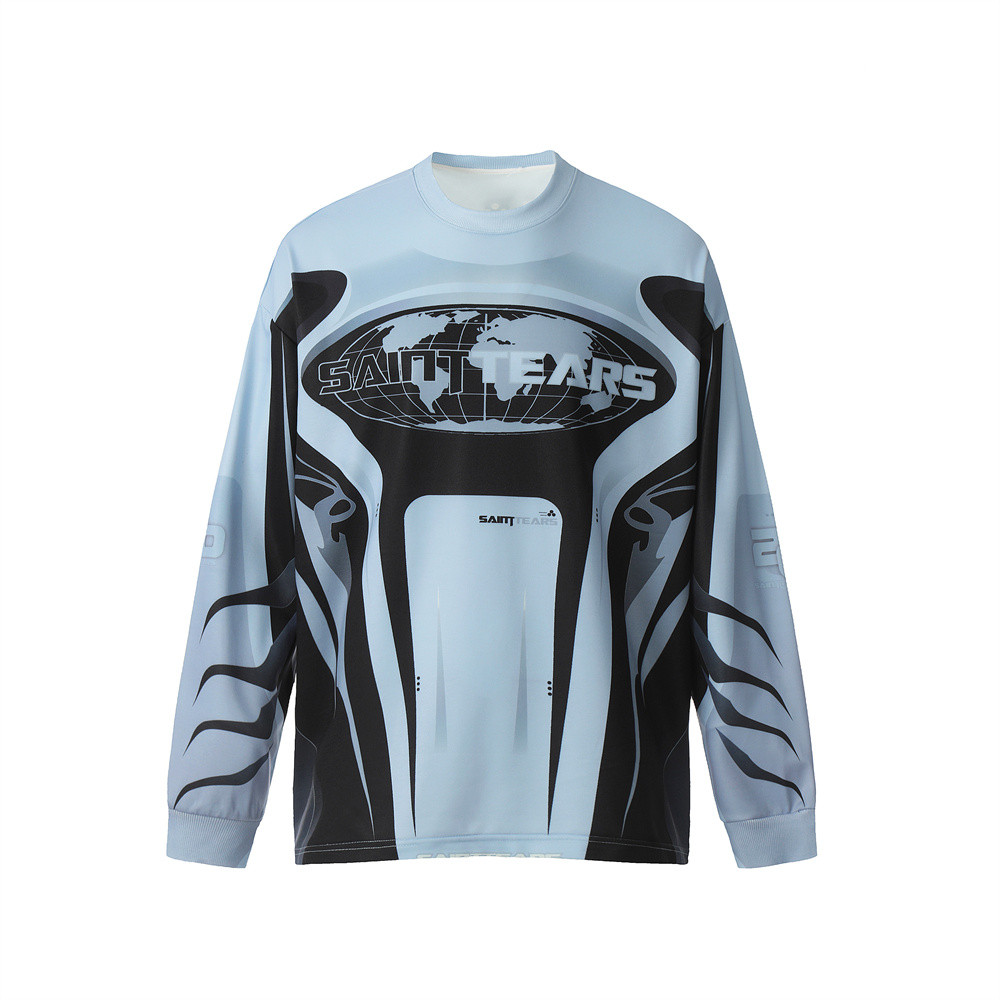 เสื้อยืดผู้ชายแขนยาว Saint Tears Racing สไตล์ STREETWEAR .material คุณภาพดี