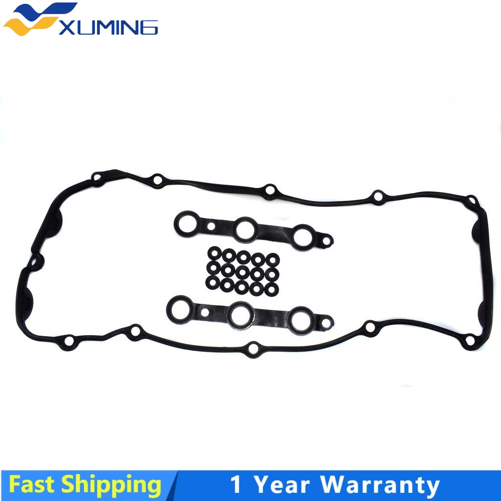 XM ชุดปะเก็นฝาครอบวาล์ว w/ 15 ซีลโบลต์สําหรับ BMW E46 E39 E53 E36 X5 11129070990