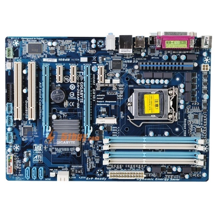 Gigabyte/Gigabyte Z68AP-D3 Z68AD3H-B3 1155 Pin High-End Z68 บอร์ดขนาดใหญ่ที่เป็นของแข็งทั้งหมด