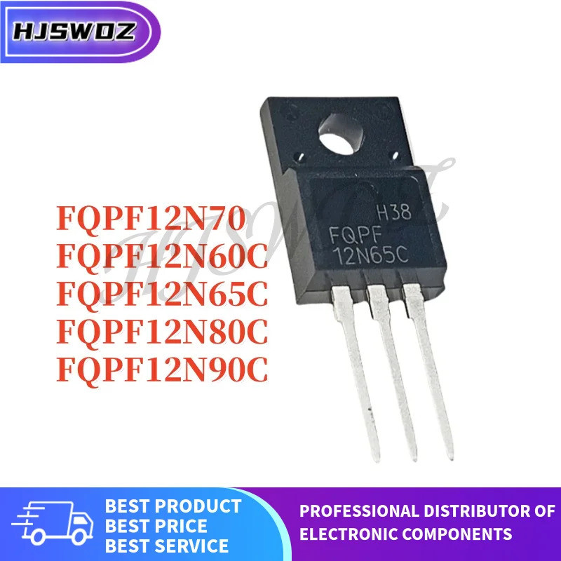 1-5PCS FQPF12N60C FQPF12N65C FQPF12N80C FQPF12N70 FQPF12N90C TO-220F Field Effect ทรานซิสเตอร์