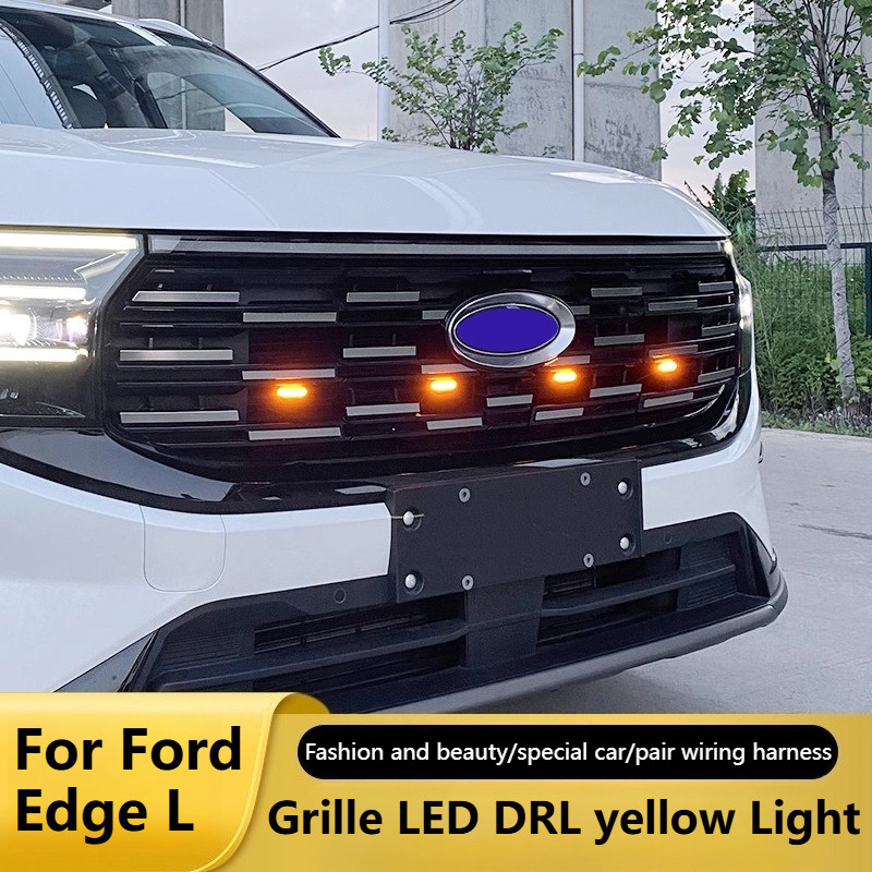 สําหรับ Ford Edge L 2023-2025 Grille LED DRL Light, ไม่ทําลายตกแต่งบรรยากาศโคมไฟไม่เจาะอุปกรณ์ติดตั้