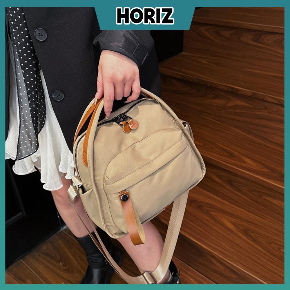 กระเป๋าสะพายไหล่ HORIZ ความจุมาก สไตล์วินเทจสำหรับผู้หญิงและผู้ชาย ทนทานและหลายฟังก์ชัน