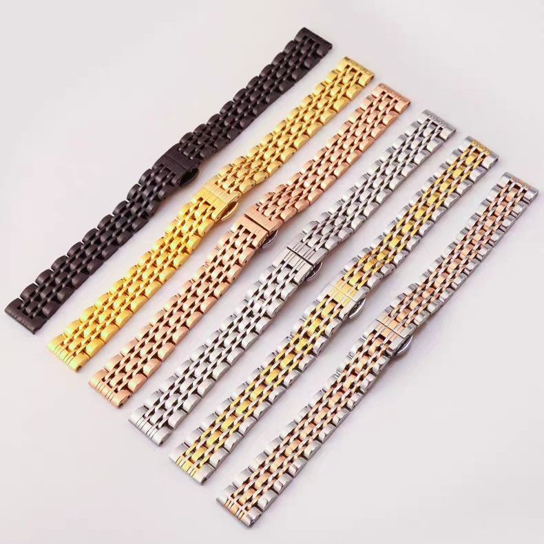 Seven-Bead Strap Steel Strap Men Strap Stainless Steel Strap Women 12mm14mm16mm18mm20mm22mm