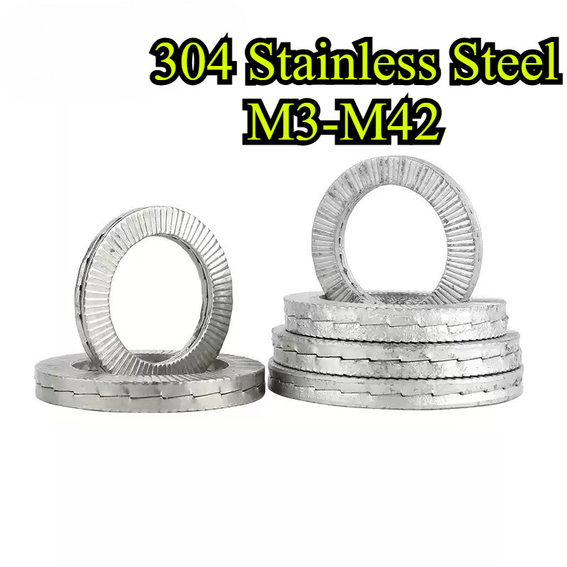 304 สแตนเลส Double Stack เครื่องซักผ้าล็อคตัวเอง M3-M42 (A-VN)