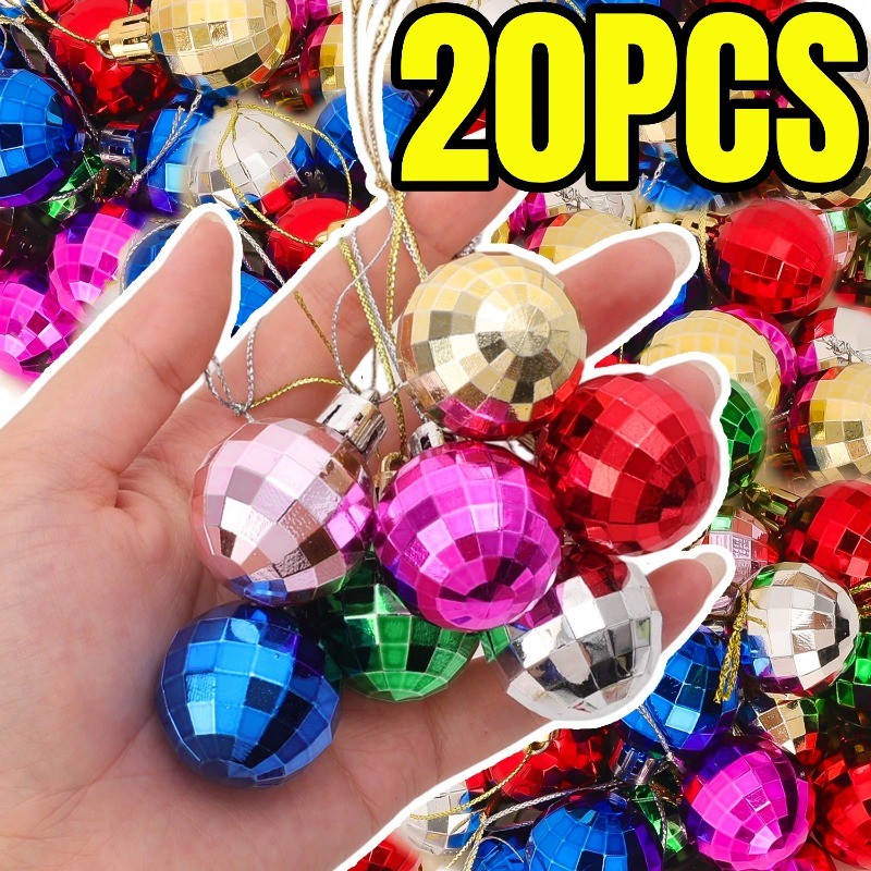 Cozy Xmas Colourful Grid Ball - Anti Drop Christmas Electroplated ลายสก๊อต Bauble Balls - การตกแต่งแบบแขวนแวววาวสําหรับ Gathering​