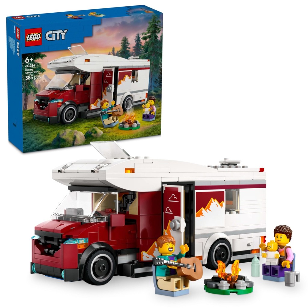LEGO City Holiday Adventure Camper Van Toy ของเล่นสร้างความคิดสร้างสรรค์ 60454
