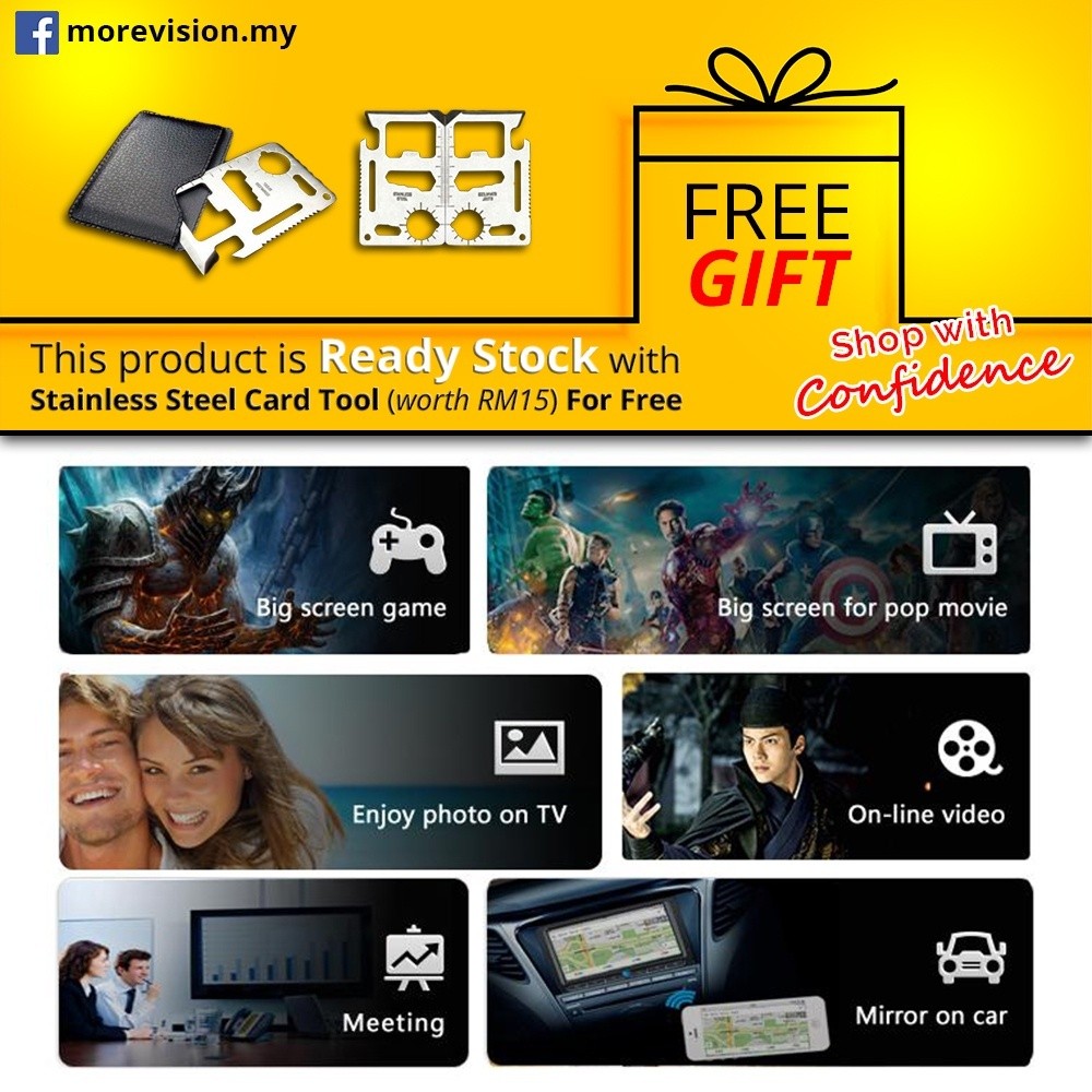 MiraScreen TV Stick Screen Mirroring DLNA Airplay Miracast EZcast