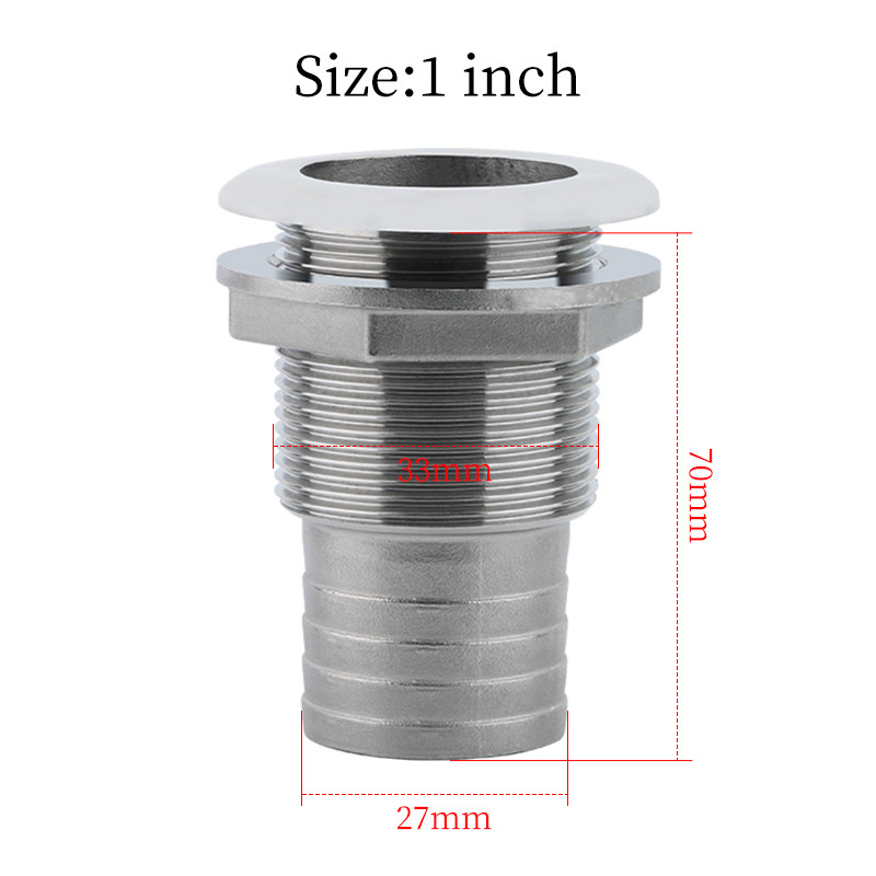 AndyMarine 316 สแตนเลส Thru Hull Fitting Outlet รูปที่ 8