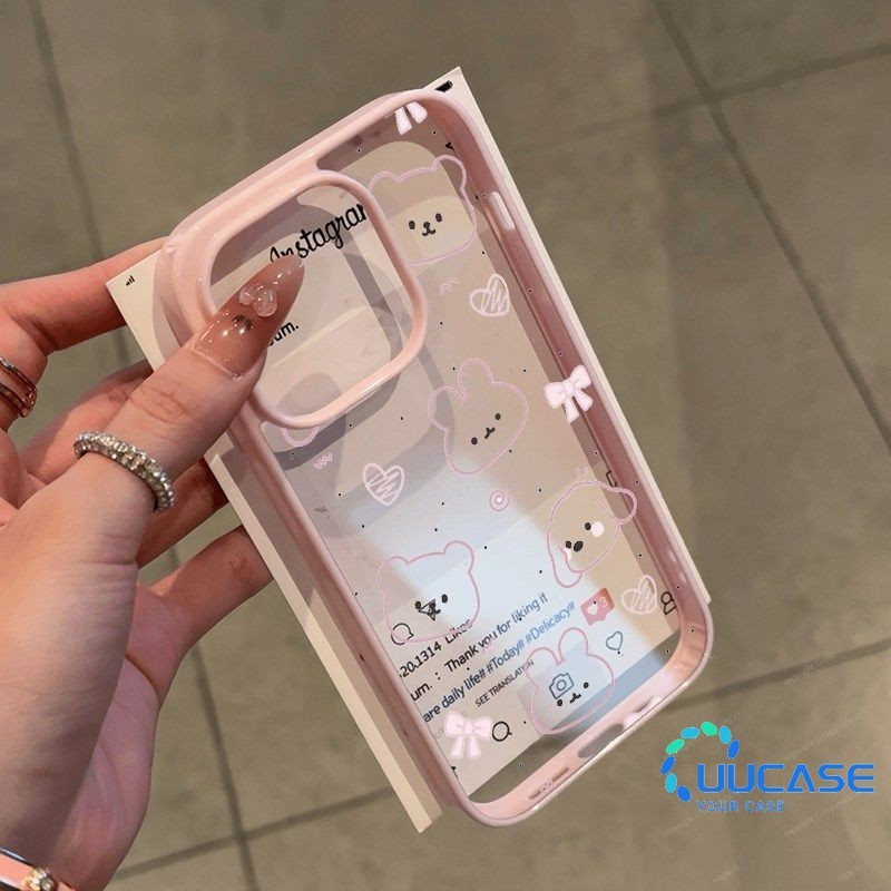 เหมาะสําหรับ IPhone 17 16 15 14 13 12 11 Pro Max X XR XS Max 7 8 Plus Loving สัตว์เคสโทรศัพท์อะคริลิค Hard Shell คุณภาพสูง LBK