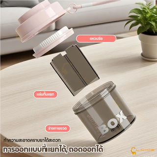 LAKOE กล่องยา กล่องยาพกพามินิ โปร่งใส มองเห็นได้ กล่องเก็บยา 4 ช่อง เครื่องจ่ายยา