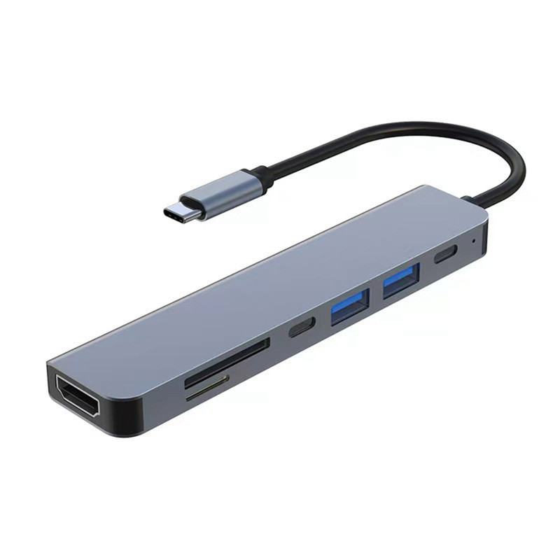 โรงงาน type-c Docking Station 7 in 1 7in1 Converter Video Docking Station 7 in 1 Hub Splitter