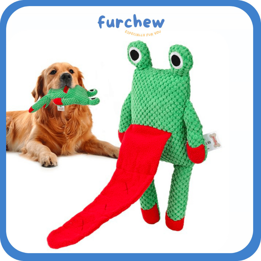 [SG] Pet Green Frog Snuffle Sniffing Pet Toy for Cats & Dogs Hide Treats for Nosework Foraging Pet T