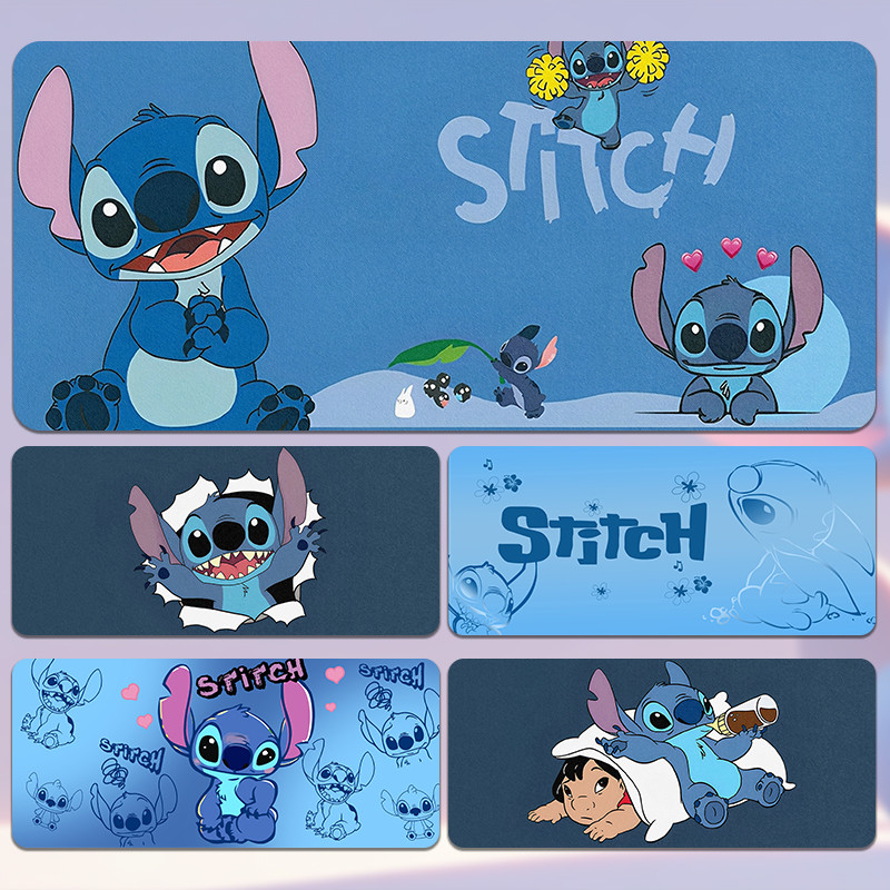 Stitch แผ่นรองเมาส์ขนาดใหญ่การ์ตูนอะนิเมะ Mousepad Lilo & Stitchs น่ารักเกมแป้นพิมพ์แผ่นลื่นโต๊ะคอมพิวเตอร์ Protector