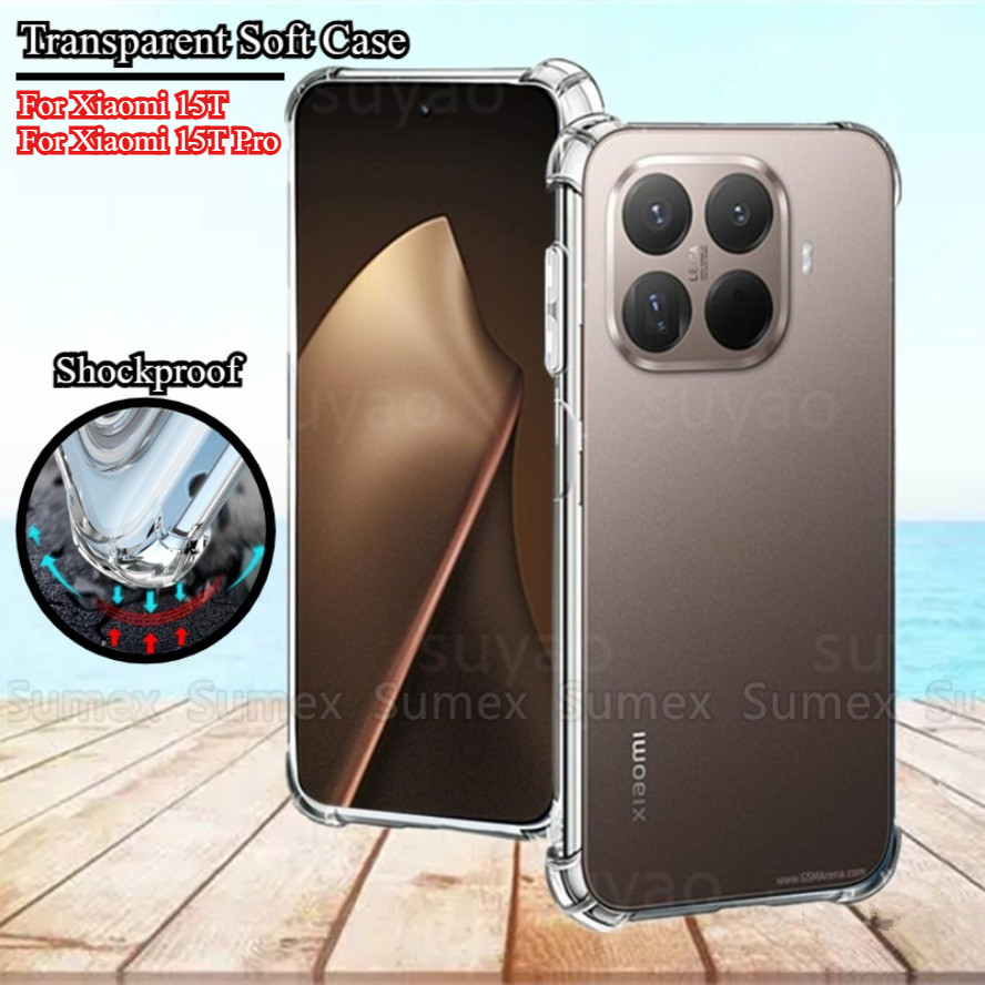 เคสโทรศัพท์สําหรับ Xiaomi 15T Xiaomi15T Pro 5G ปลอกใสใสใสกันกระแทก Soft TPU ยืดหยุ่น Anti Drop ซิลิโ