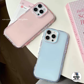 For iPhone 16 15 14 13 12 17 11 Pro Max 15 16 Plus เคสสำหรับไอโฟน13 เคส เคสโทรศัพท์ Ins น่ารักสีสัน ฝาหลังสีเจลลี่นุ่ม