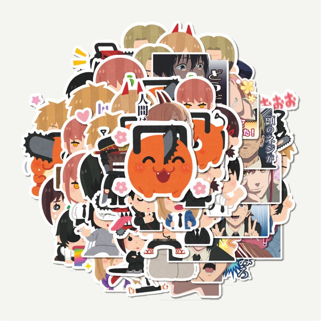 สติ๊กเกอร์แพ็ค CAIN2 สติ๊กเกอร์ - Anime Chainsaw Man V2 | สติ๊กเกอร์ TUMBLR | สติ๊กเกอร์แล็ปท็อปสําห