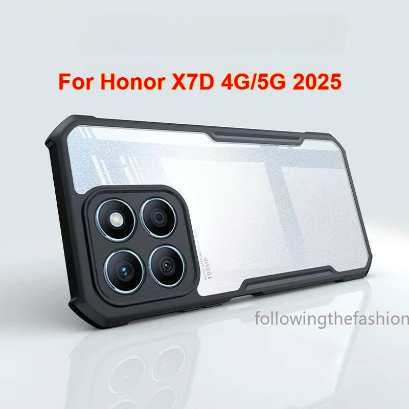 ปลอกสําหรับ Honor X7D 2025 Honor X7D X7d X7C 400 สมาร์ท 200 สมาร์ท 4G 5G โปร่งใสกันกระแทกซิลิโคนเคสโทรศัพท์เต็มเลนส์กล้องป้องกันกลับ Anti-fall ฝาหลัง